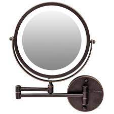 lighted magnifying wall makeup mirror