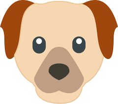 dog face color icon png and svg vector