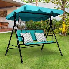 3 Person Steel Frame Patio Swing With