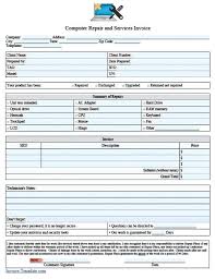 Computer Repair Service Invoice Template Word Workshop Report Strand