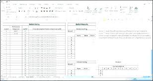 Ballot Tally Sheet Example Template Excel Voting New