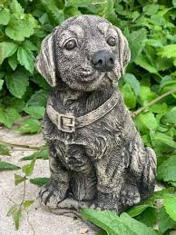 Handcrafted Concrete Beagle Dog Garden