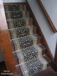 carpet runners on our split staircase