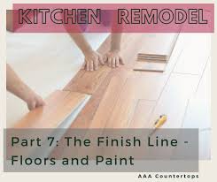 kitchen remodel installing floors and