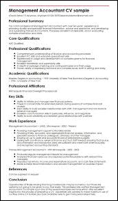 Accountant with a history of accurately and efficiently supporting accounting activities for a diverse range of clientele. Management Accountant Cv Example Myperfectcv