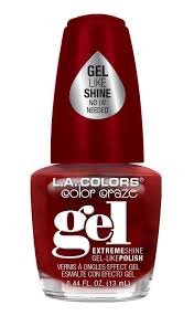l a colors gel like nail polish red