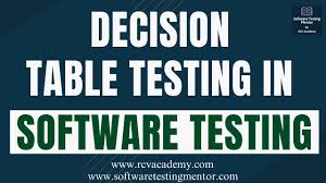 decision table testing in software