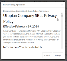 utopian io privacy policy terms of