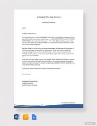 employee reference letter template in