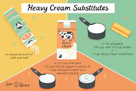 2 ing heavy cream subsute