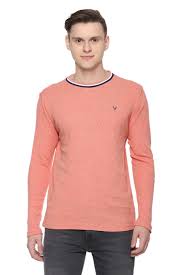 Allen Solly T Shirts Allen Solly Peach T Shirt For Men At Allensolly Com