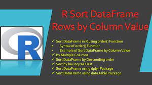 r sort dataframe rows by column value