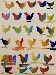 Chicken Exercises Watercolors By Lynn Holbein