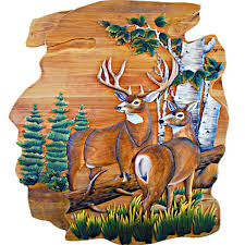 Summer Deer Wood Wall Art