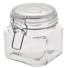 Square Glass Jars With Clasp Lids 20