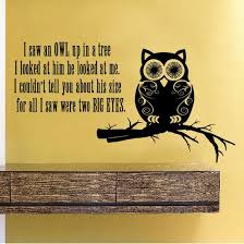 I Saw An Owl Up In A Tree Wall Decal