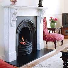 White Cultured Marble Fire Place