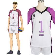 Us 29 0 2017 New Haikyu Haikyuu Shiratorizawa Academy Wakatoshi No 1 Volleyball Cosplay Costume Uniform Anime For Boy Girl High Quality On