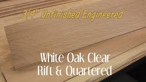 white oak clear rift quartered