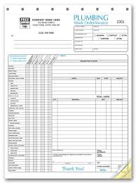 6540 Aka 6540 3 Plumbing Invoice With Checklist Carbonless Form