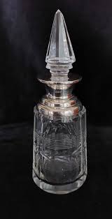 Silver Cut Glass Perfume Bottle