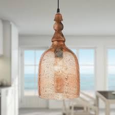 Bell Shaped Glass Shade Pendant Lamp