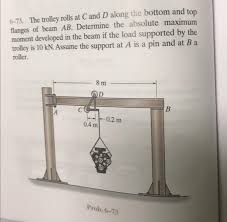 solved 6 73 the trolley rolls at c and