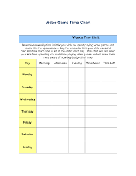 Video Game Time Chart Chores For Kids Video Games Games