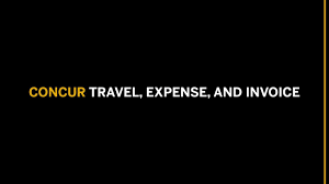 concur travel expense and invoice