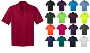 Port Authority Mens Color Block Silk Touch Golf Polo Shirts