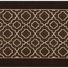 deco runner rug brown polyester
