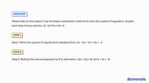 Linear Combination Method To Solve