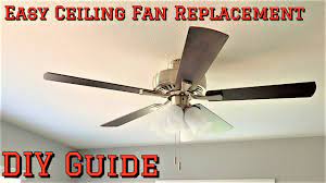 How to Replace a Ceiling Fan - DIY Step by Step Guide - YouTube
