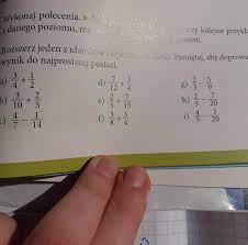 Matematyka z kluczem klasa 5 strona 169 zad 1 poziom Aodpowiedź:a) 3\4 +  1\2 = 3\4 + 2\4 = 5\4 = 1 1\4b) - Brainly.pl