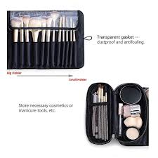 portable makeup brush holder case pouch