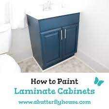 how to paint laminate cabinets a