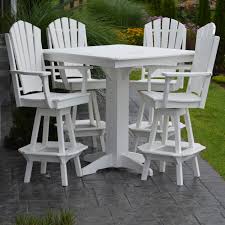 square bar height patio dining set