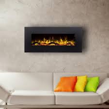 avon black wall electric fireplace