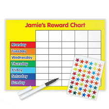 Magnetic Personalised Re Usable Reward Chart Free Pen Stars Choose Colour Ebay