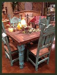 rustic turquoise kitchen