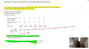 sle proportion mean and standard