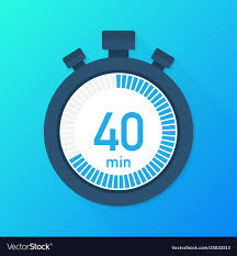 The 40 Minutes Stopwatch Icon Stopwatch Icon In