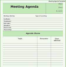 best meeting agenda template word