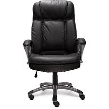 The chair itself is more designed for individuals that are on the tall side so if you are shorter, you might not feel as comfortable in this chair and might want to get something else. Big Tall Executive Chair Black Serta Target