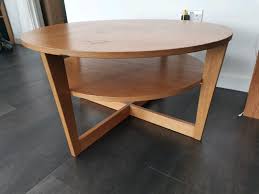 Ikea Vejmon Round Coffee Table Oak