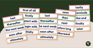 time order words transition words