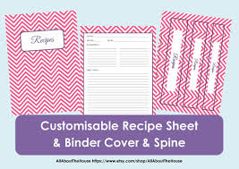 Make Your Own Personalised Printable Recipe Binder All About Planners