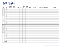 walking log template for excel