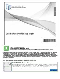 seminary makeup work answers fill