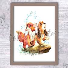 fox and hound poster disney wall